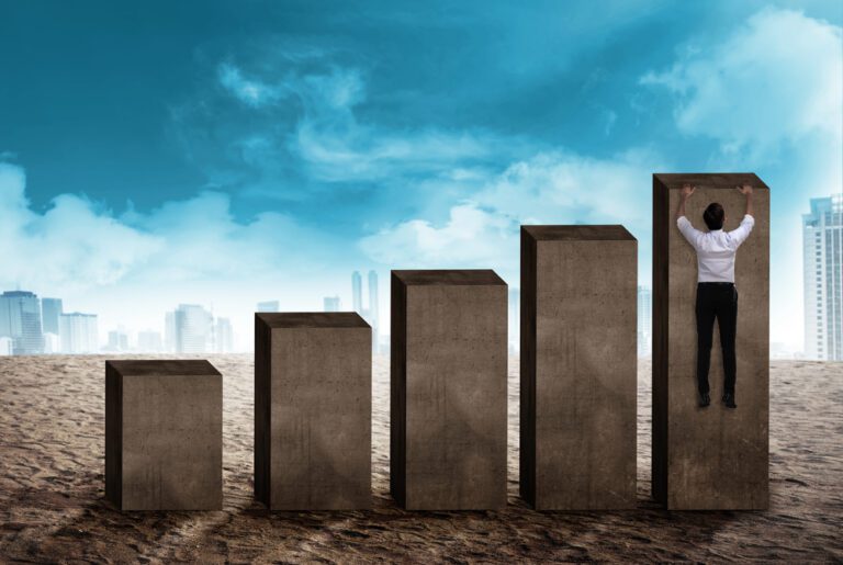 Voorbeeldgrafiek met Aroon Up en Aroon Down lijnen om marktsignalen zichtbaar te maken