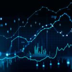 Illustratie die de Technische analyse van markttrends weergeeft met gemiddelden en rsi