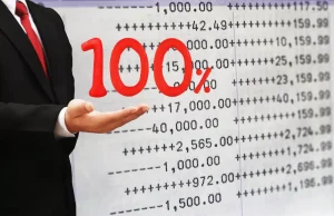 Base 100 vergelijking van index sector en aandeel